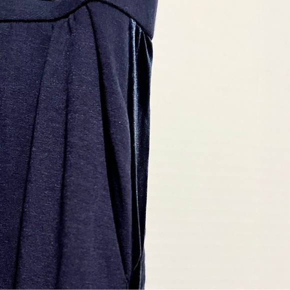 Eileen Fisher pull on  Jogger pants with  side velour stripe size PL Navy - Picture 9 of 15